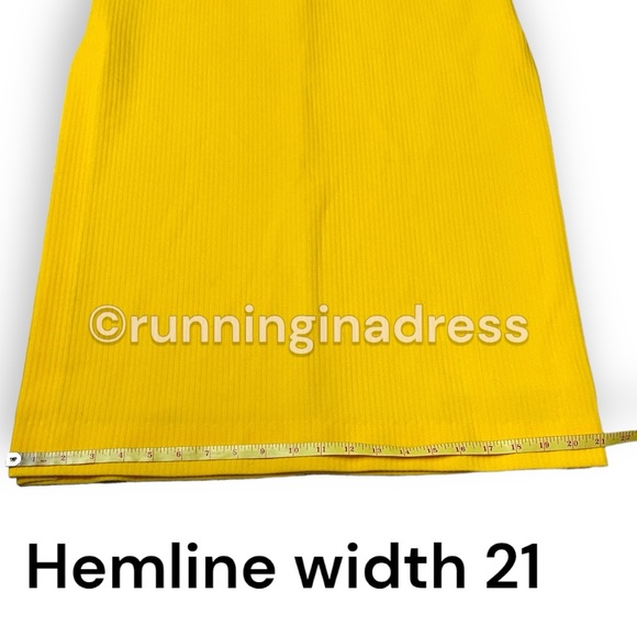 Vintage 70’s Yellow High Waisted Double Side Slit Maxi Skirt See Measurement - Picture 14 of 16